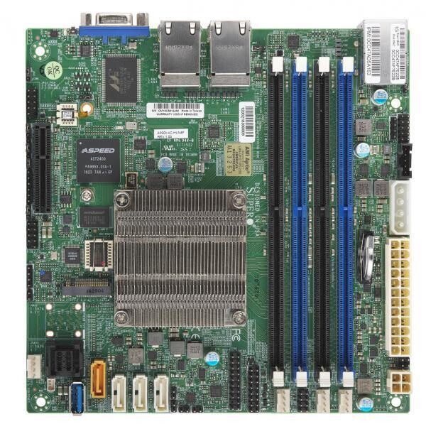 Supermicro Server MB C3558/ATX/4x1Gb LAN A2SDi-4C-HLN4F bulk - Mainboard - Mini-ITX