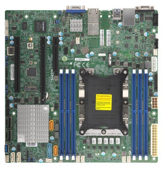 Supermicro X11SPM-TF - Intel - 165 W - DDR4-SDRAM - 768 GB - 1.2 V - 1600,1866,2133,2400,2666 MHz