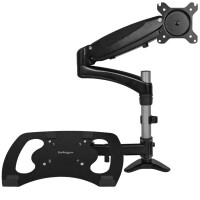 StarTech.com Single-Monitor Arm - Laptop Tray - One-Touch Height Adjustment
