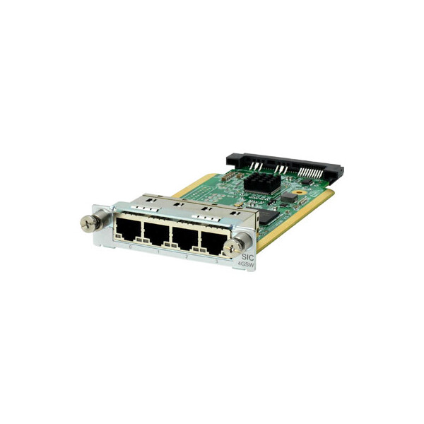 HPE MSR 4-port Gig-T Switch SIC Module - Gigabit Ethernet - 1000 Mbit/s - IEEE 802.3,IEEE 802.3ab,IEEE 802.3u - HP MSR - 81,3 x 137,2 x 20,3 mm - 140 g