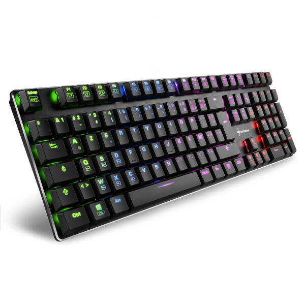 Sharkoon PureWriter RGB - Kabelgebunden - USB - Mechanischer Switch - AZERTY - RGB-LED - Schwarz