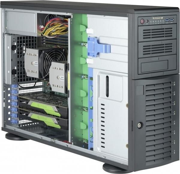 Supermicro SC743 AC-1K26B-SQ - Tower - 4U - Tower - ATX