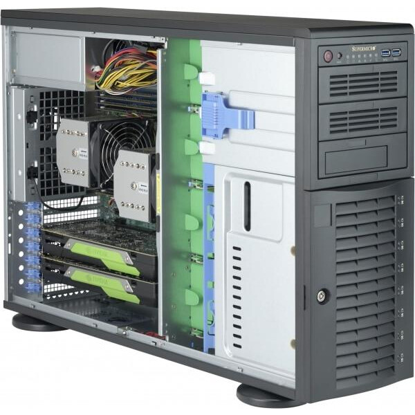 Supermicro CSE-743AC-1K26B-SQ - Full Tower - Server - Schwarz - ATX - EATX - micro ATX - 4U - Ventilatorausfall - HDD - Netzwerk - Leistung