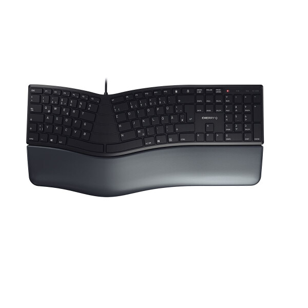 Cherry KC 4500 ERGO Kabelgebundene Ergonomische Tastatur - Schwarz - USB (QWERTZ - DE) - Standard - USB - QWERTZ - Schwarz