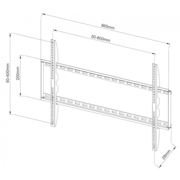 Techly Wandhalterung für LCD TV LED 42"-80" ,Slim fix, schwarz