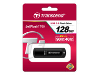 Transcend JetFlash 700 - 128 GB - USB Typ-A - 3.2 Gen 1 (3.1 Gen 1) - Kappe - 8,5 g - Schwarz