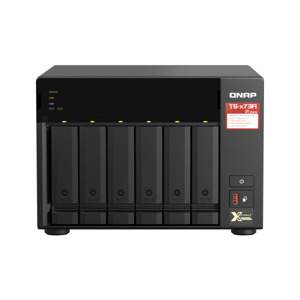 QNAP TS-673A-8G - NAS - Tower - AMD Ryzen - V1500B - Schwarz