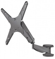 Manhattan Universal TV-Wandhalterung mit Gasdruckfeder - Halterungsarm mit Gasdruckfeder und Kugelgelenk - geeignet für ein Display von 21" bis 60" und bis zu 30 kg - 30 kg - 53,3 cm (21") - 152,4 cm (60") - 75 x 75 mm - 400 x 400 mm - Schwarz