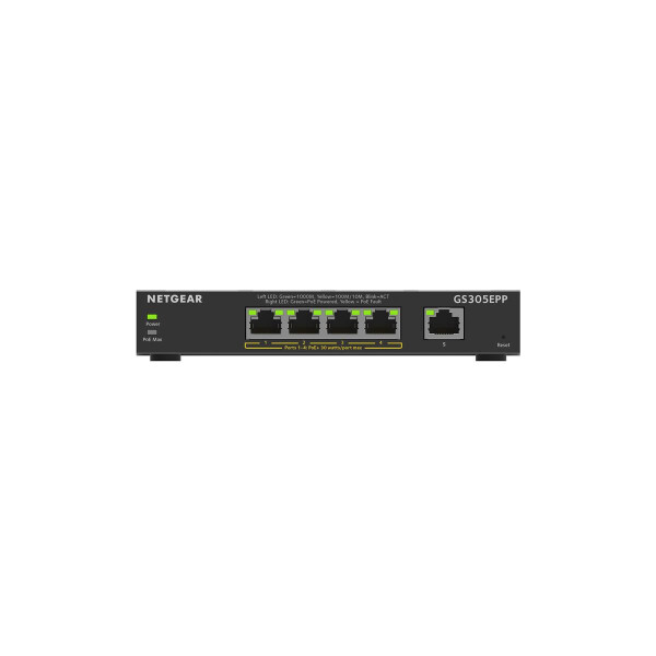 Netgear GS305EPP - Managed - L2/L3 - Gigabit Ethernet (10/100/1000) - Vollduplex - Power over Ethernet (PoE)