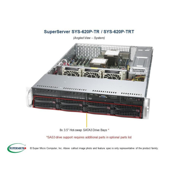 Supermicro SuperServer 620P-TRT - 3,2 GHz - 4.000 GB