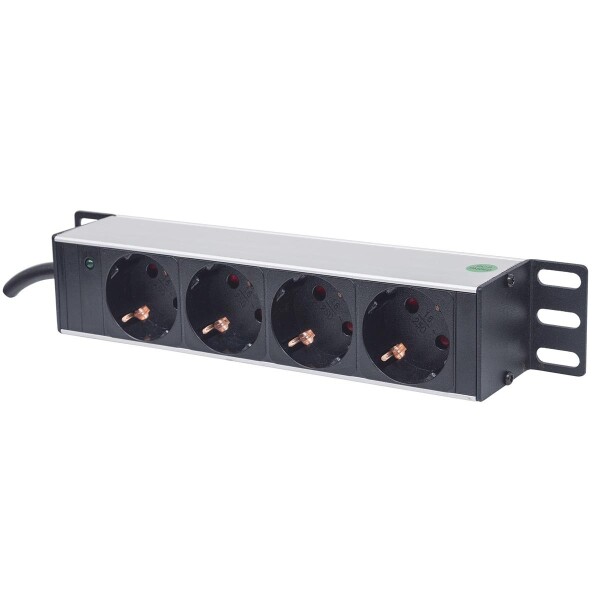 Intellinet 10" 1U Rackmount 4-Way Power Strip - Verlängerungsschnur ( Rack-montierbar ) - 125 V