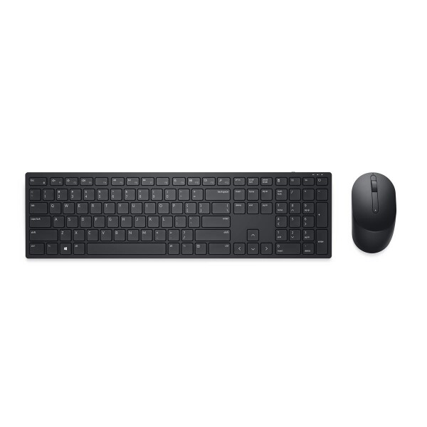 Dell Pro Wireless Keyboard and Mouse - KM5221W - Volle Größe (100%) - Kabellos - RF Wireless - QWERTZ - Schwarz - Maus enthalten