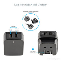 StarTech.com 2 Port USB Ladegerät / Netzteil -...