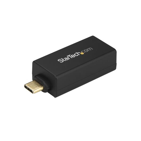 StarTech.com USB-C auf Gigabit Ethernet Adapter - USB 3.0 - Verkabelt - USB Typ-C - Ethernet - 5000 Mbit/s - Schwarz