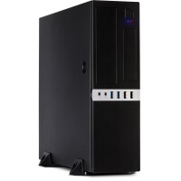 Inter-Tech IT-503 - Mini Tower - PC - Schwarz - micro ATX - Mini-ITX - Metall - Heimbüro