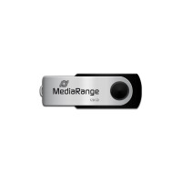 MEDIARANGE MR913 - 128 GB - USB Typ-A - 2.0 - 10 MB/s - Drehring - Schwarz - Silber