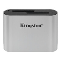 Kingston USB 3.2 Gen1 Workflow SDHC/SDXC UHS-II Speicherkartenlesegerät mit 2 Steckplätzen