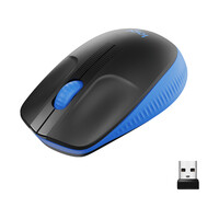Logitech M190 - Beidhändig - Optisch - RF Wireless - 1000 DPI - Blau