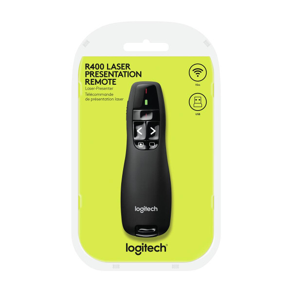 Logitech Wireless Presenter R400 - RF - USB - 15 m - Schwarz