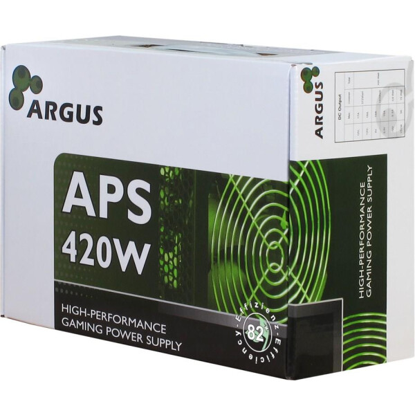 Inter-Tech Argus APS - 420 W - 115 - 230 V - 47 - 63 Hz - +12V1,+12V2,+3.3V,+5V,+5Vsb,-12V - Aktiv - 103 W