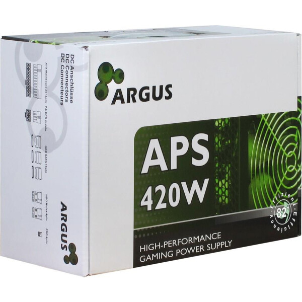 Inter-Tech Argus APS - 420 W - 115 - 230 V - 47 - 63 Hz - +12V1,+12V2,+3.3V,+5V,+5Vsb,-12V - Aktiv - 103 W