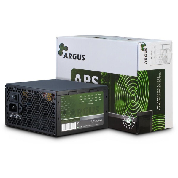 Inter-Tech Argus APS - 420 W - 115 - 230 V - 47 - 63 Hz - +12V1,+12V2,+3.3V,+5V,+5Vsb,-12V - Aktiv - 103 W