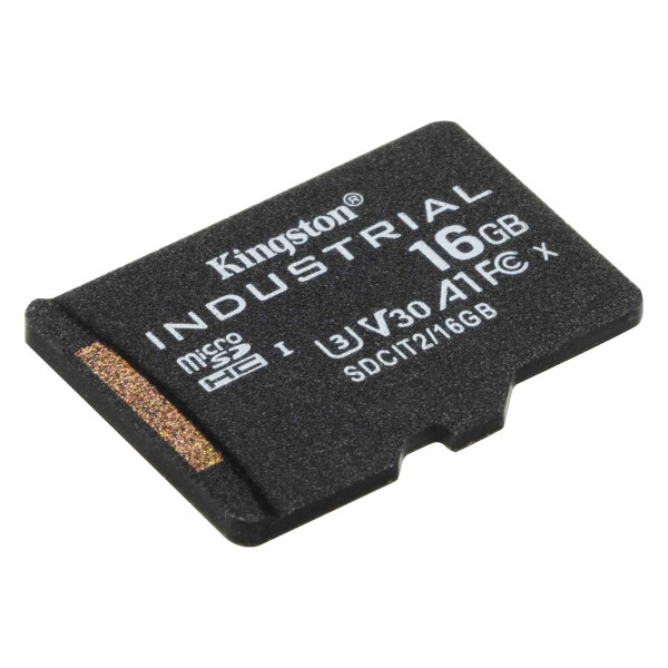 Kingston 16GB microSDHC Industrial C10 A1 pSLC Card SinglePack w/o Adpt - High Capacity SD (MicroSDHC)