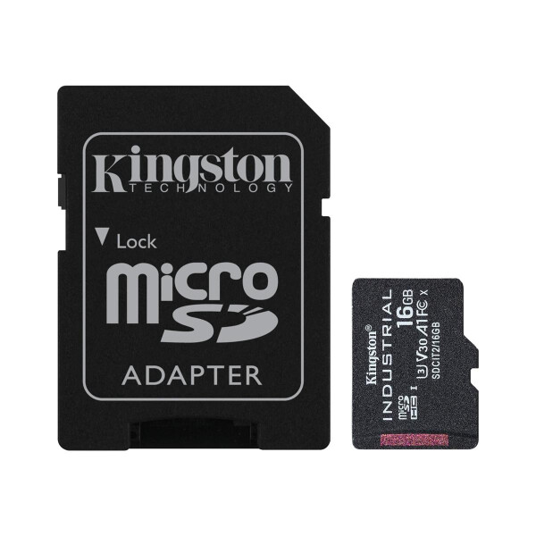 Kingston 16GB Industrial microSDHC C10 A1 pSLC Card+ SD-Adapter