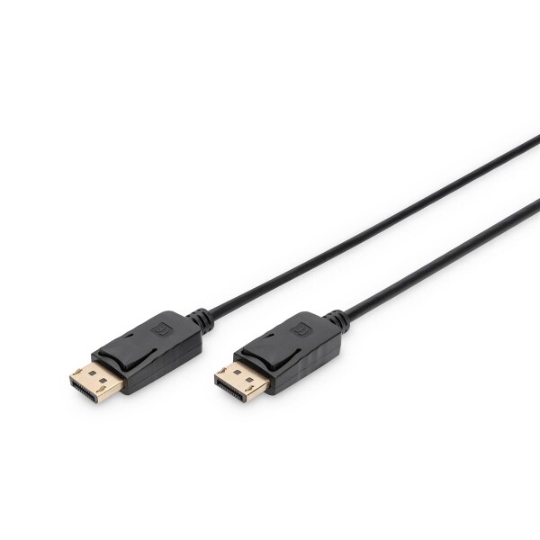 DIGITUS AK-340103-020-S - DisplayPort Anschlusskabel, DP St/St, 2,0m, m/Verriegelung, DP, 1.1a conform, sw