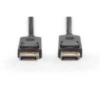 DIGITUS AK-340103-020-S - DisplayPort Anschlusskabel, DP St/St, 2,0m, m/Verriegelung, DP, 1.1a conform, sw