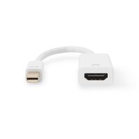 DIGITUS AK-340416-002-W - DisplayPort Adapterkabel, mini DP - HDMI Typ A St/Bu, 0,2m, HDMI 2.0, aktiv, CE, gold, we