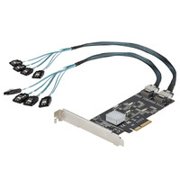 StarTech.com SATA PCIe Controller 8 Port - 6 Gbit/s PCI...