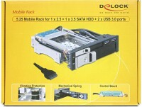 Delock 47209 - 13,3 cm (5.25") - I/O ports panel -...