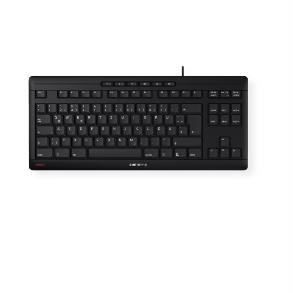 Cherry TAS STREAM KEYBOARD TKL Corded DE-Layout schwarz