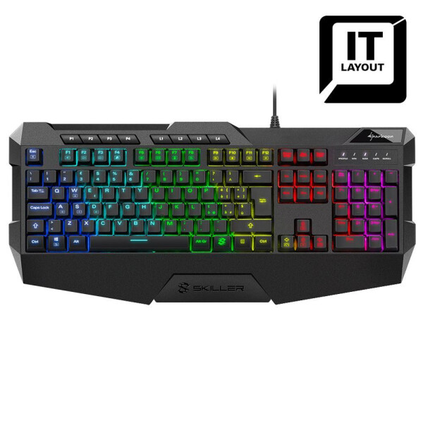 Sharkoon Tastatur Skiller SGK4 Gaming Keyboard IT Layout - Tastatur - Schwarz