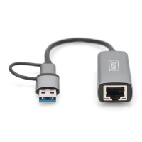 DIGITUS DN-3028 - USB3.0/USB C 3.1 to 2.5G Ethernet Adapter