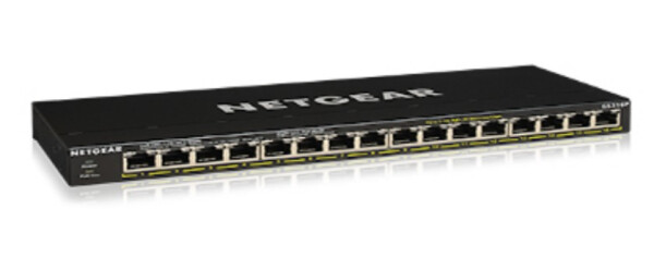 Netgear GS316P - Unmanaged - Gigabit Ethernet (10/100/1000) - Vollduplex - Power over Ethernet (PoE) - Wandmontage