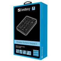 SANDBERG Wireless Numeric Keypad 2 - RF Wireless - Notebook / PC - 3 Millionen Zeichen - 2.4 GHz - 10 m - Schwarz