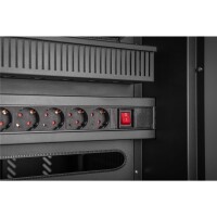 DIGITUS DN-45002 - Mobiler Ladeschrank, 30 Ladestationen, 15,6", schw 1260 x 824 x 650 mm, inkl. USB, PDU, Lüfter