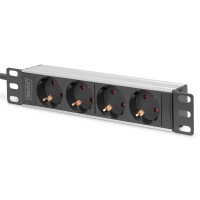 DIGITUS DN-95418 - 1U-Aluminium-PDU, 254 mm (10")...