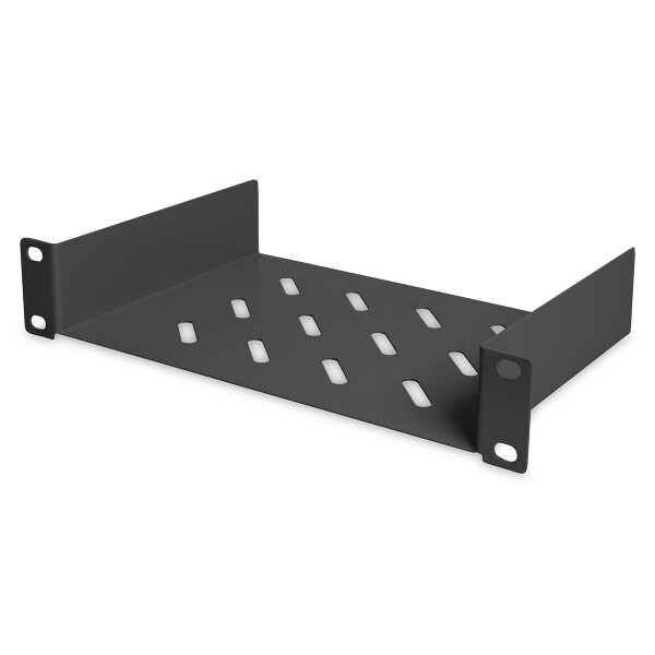 DIGITUS DN-10-TRAY-1-B - 254 mm (10") 1HE Fachboden, festeinbau 44x254x150 mm, Farbe Schwarz (RAL 9005)