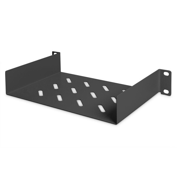 DIGITUS DN-10-TRAY-1-B - 254 mm (10") 1HE Fachboden, festeinbau 44x254x150 mm, Farbe Schwarz (RAL 9005)