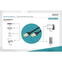 DK-1644-A-005-BL-10 - CAT 6A S-FTP Patchkabel, Cu, LSZH AWG 26/7,  0,5 m, 10 Stück,  Schwarz