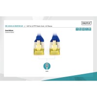 DK-1644-A-0025-B-10 - CAT 6A S-FTP Patchkabel, Cu, LSZH AWG 26/7,  0.25 m, 10 Stück,  Blau