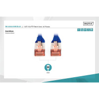 DIGITUS DK-1644-005-B-10 - CAT 6 S-FTP Patchkabel, Cu, LSZH AWG 27/7, Länge 0,5 m, 10 Stück, Farbe Blau