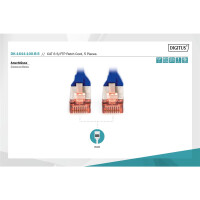 DIGITUS DK-1644-100-B-5 - CAT 6 S-FTP Patchkabel, Cu, LSZH AWG 27/7, Länge 10 m, 5 Stück, Farbe Blau