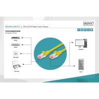 DK-1644-100-Y-5 - CAT 6 S-FTP Patchkabel, Cu, LSZH AWG 27/7,  10 m, 5 Stück,  Gelb