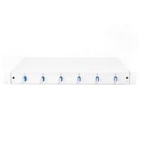 DIGITUS DN-96330/9 - LWL Spleißbox, 1HE, bestückt, 6x LC DX, OS2 inkl. Spleißkass., gefärbte Pigtails, Kupplungen