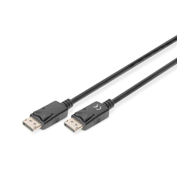 DIGITUS DB-340100-020-S - DisplayPort Anschlusskabel, DP St/St, 2m, m/Verriegelung, DP 1.2, Ultra HD 4K, sw