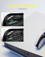 ICY BOX IB-M2HS-PS5 - Kühlkörper - PlayStation 5 - Schwarz - Aluminium - Silikon - Sony - PlayStation 5